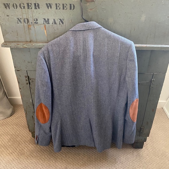 H&M Blue herringbone jacket 42R. Like new. - Picture 2 of 4